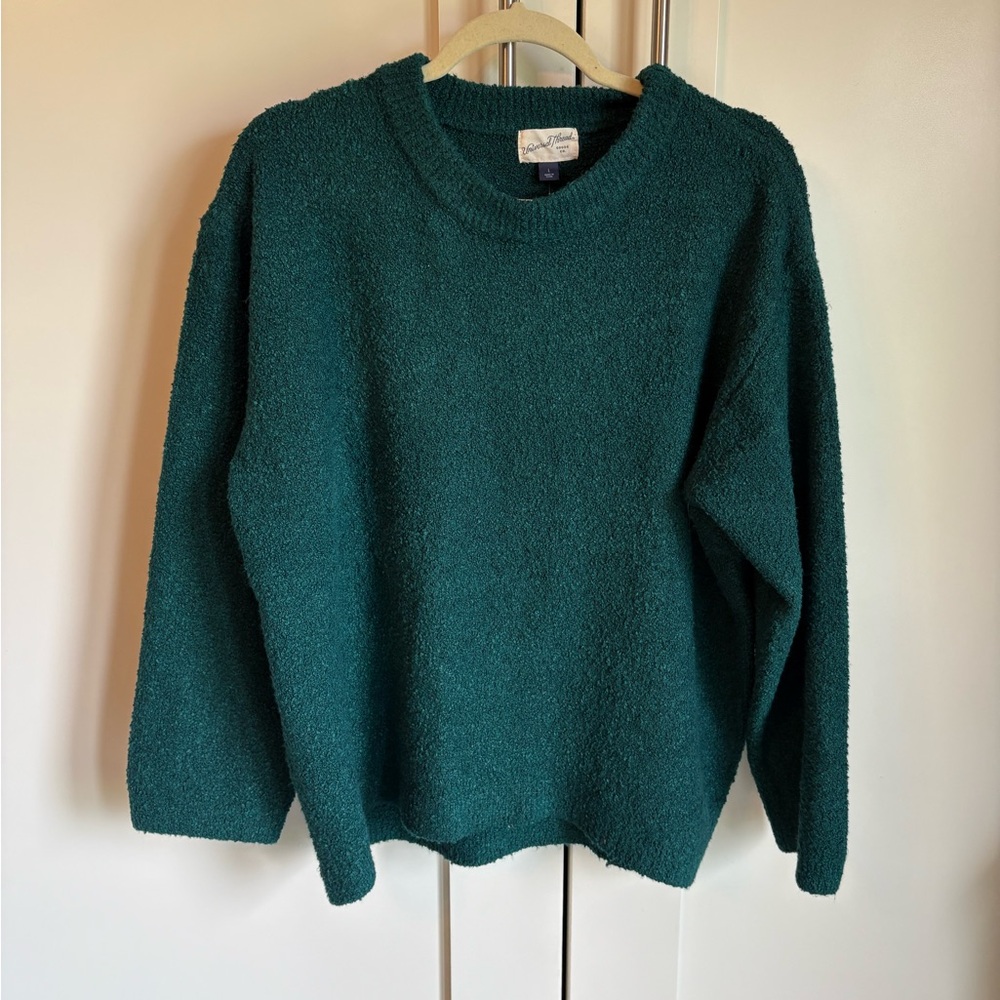 Universal Thread Teal Crew Neck Boucle Sweater